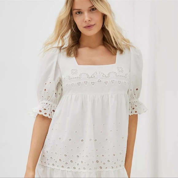 Anthropologie Audrina eyelet dress open back - Picture 8 of 11